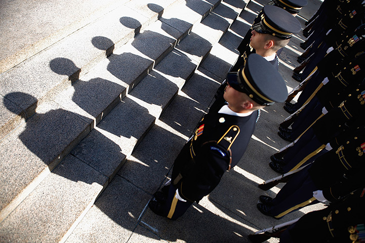 24 hours in pictures: Honor Guard soldiers at Tomb of the Unknowns, Arlington National Cemetery
