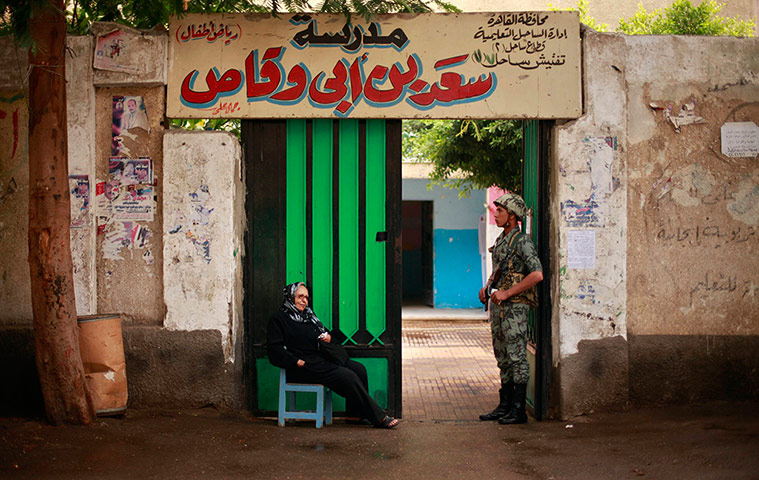 Egypt elections: Polling station