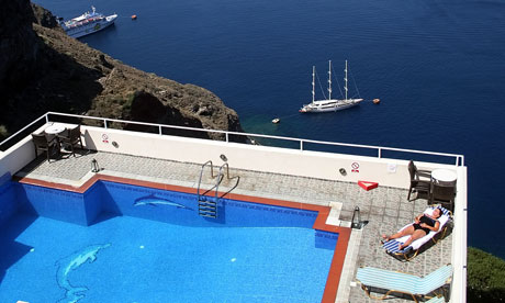 A swimming pool in Greece