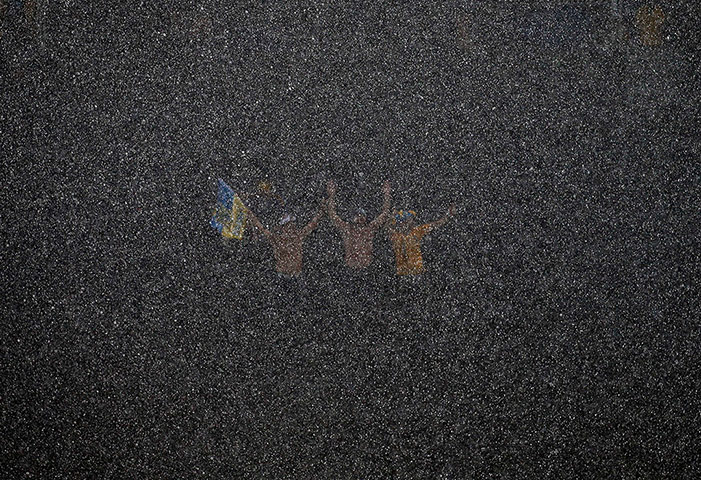 24 Hours: Heavy rain falls as the match between Ukraine and France is suspended