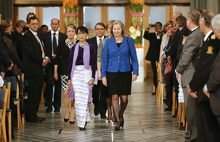 Aung San Suu Kyi: Myanmar democracy icon Aung San Suu Kyi in Oslo