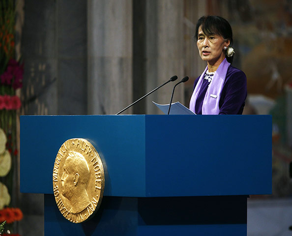 Aung San Suu Kyi: Myanmar democracy icon Aung San Suu Kyi in Oslo