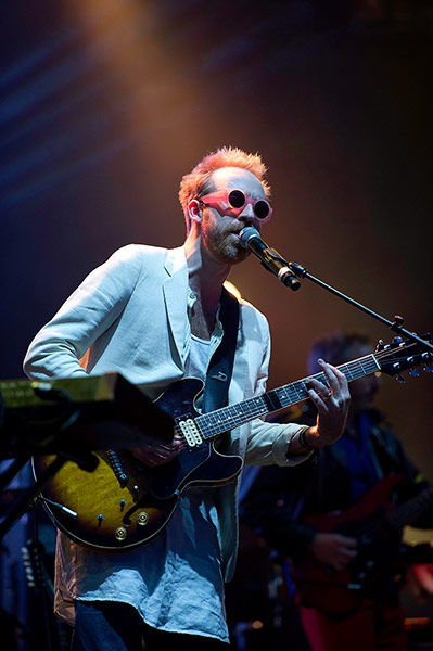 Lovebox: Owen Clarke of Hot Chip performs on day one of Lovebox