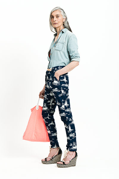 All Ages: All Ages: Holiday: Denim shirt and boat patterned trousers