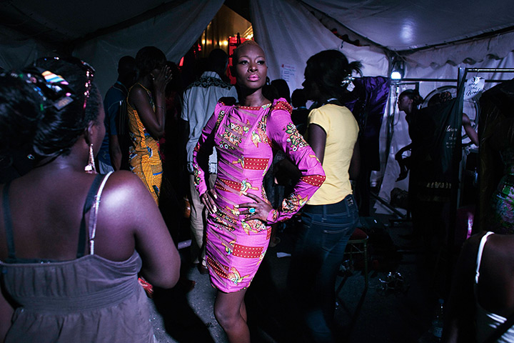 Dakar fashion week: Fleur Mbaye wearing a creation by Senegalese designer Adama Paris