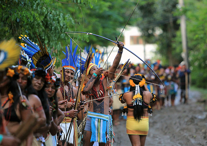 UN Rio+20: Fire ceremony in Rio+20 Summit