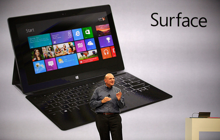 Microsoft Surface tablet: Microsoft CEO Steve Ballmer unveils the new tablet computer