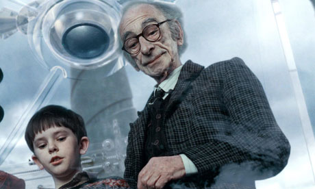 Grandpa Joe and Charlie in Charlie and the Chocolate Factory