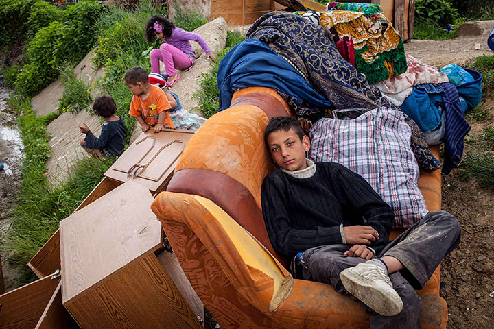 Picture desk live:  A Roma boy