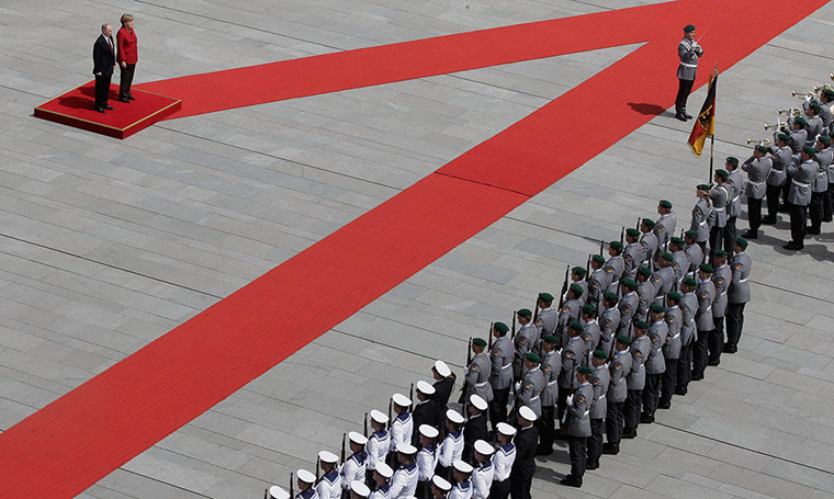 24 Hours:  Chancellor Angela Merkel and Russian President Vladimir Putin in Berlin