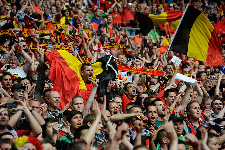 ENGLAND V BELGIUM: Belgium fans