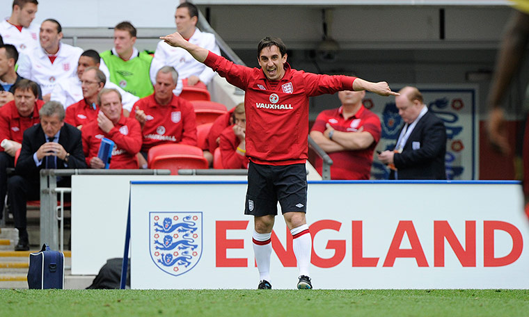 ENGLAND V BELGIUM: Gary Neville issues orders in the 2nd half