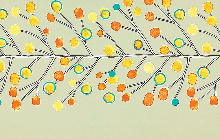 Homes Feature: Berry Tree fabric