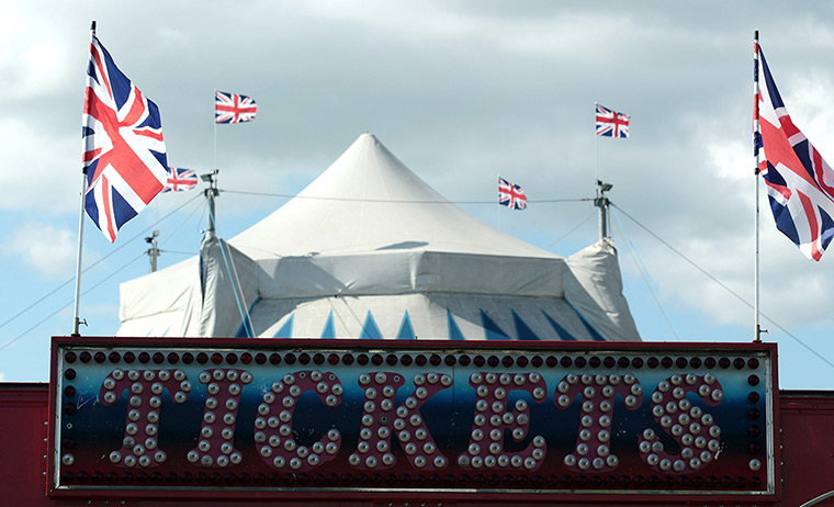 Gerry Cottle's circus: The ticket booth