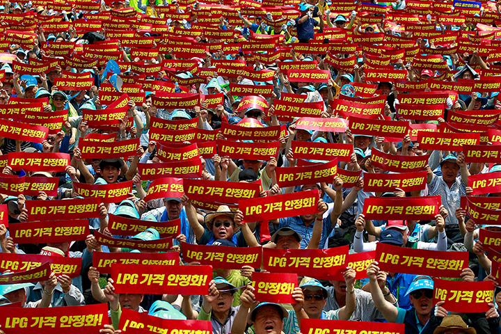 Picture desk live: Taxi Driver Protest, South Korea 