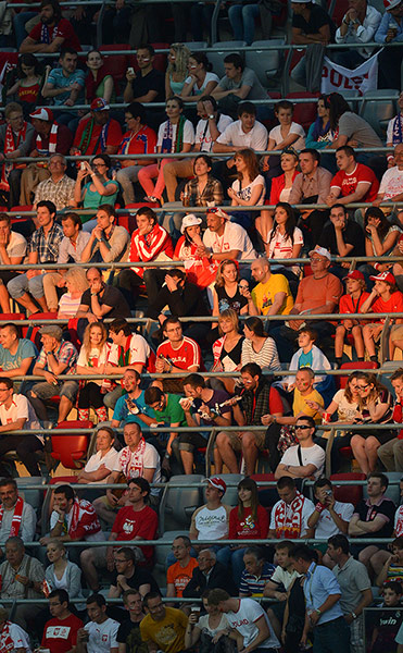 sport: People wait before the Euro 2012 footbal