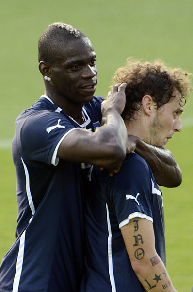 Balotelli: Balotelli and Alessandro Diamanti 