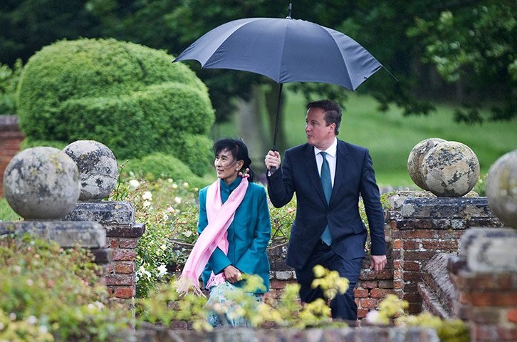 picture desk live update: Aung San Suu Kyi at Chequers