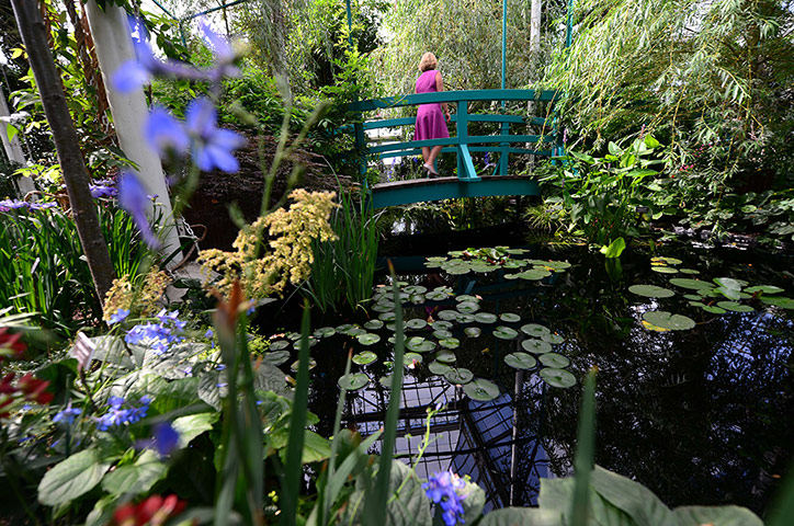 24 hours: Replica of French painter Claude Monet's Japanese footbridge