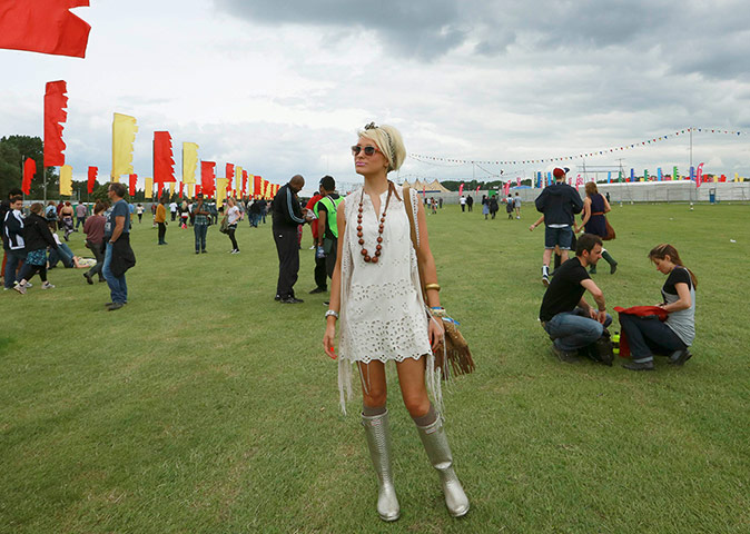 Hackney festival: Festival goers arrive