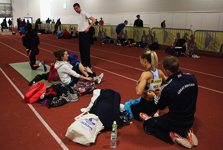 Athletics: Athletes prepare for their heats