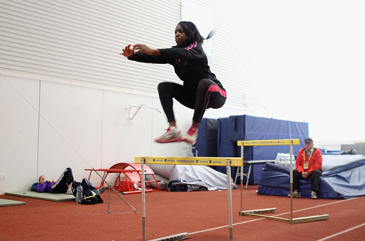 Athletics: Athlete prepares