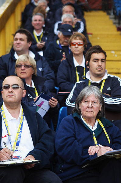 Athletics: UKA Officials keep an eye on the finish line 