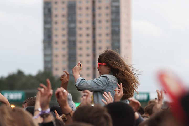 Hackney weekend: Festival crowd at BBC Radio 1 Hackney Weekend