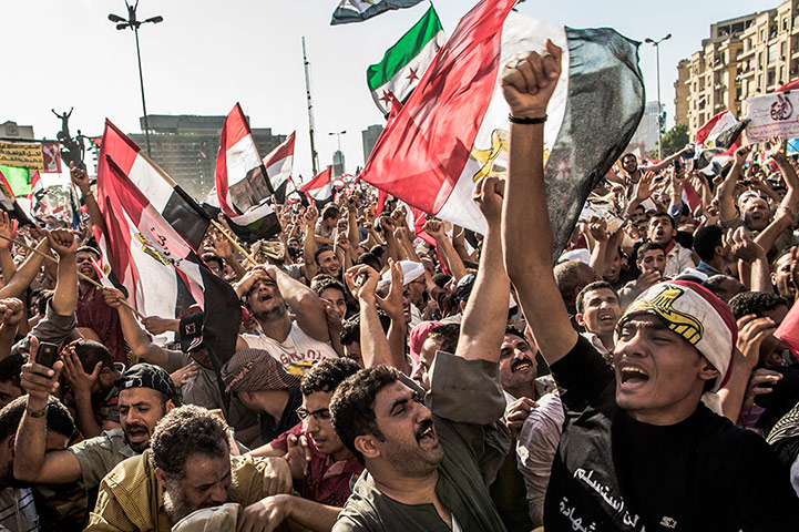 Egypt election results: Egyptians celebrate the election of their new president Mohamad Morsi
