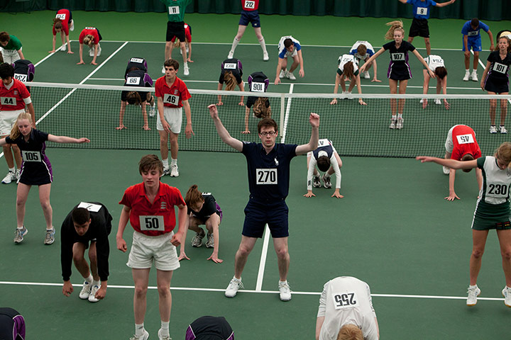 Meltzer the ballboy: Tom Meltzer training
