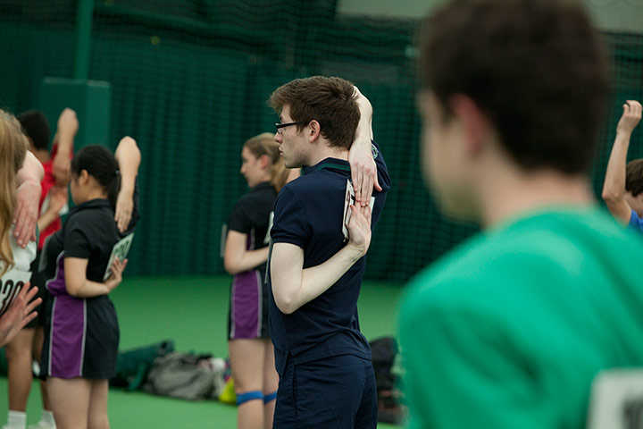 Meltzer the ballboy: Tom Meltzer training with ballboys