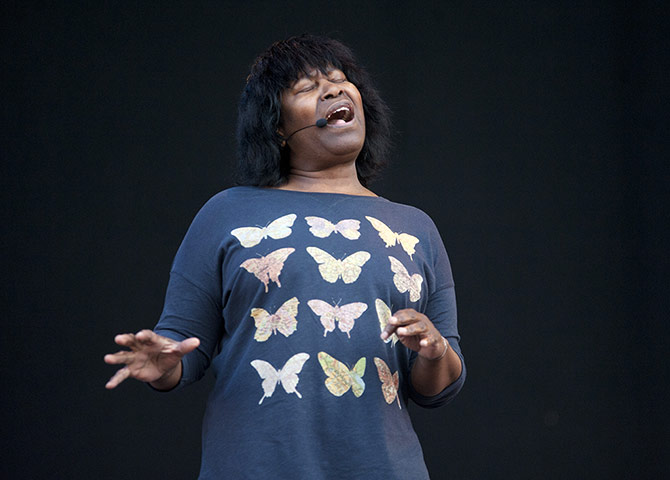 Isle of Wight festival: Joan Armatrading on stage