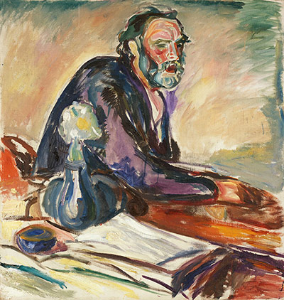 Edvard Munch: Self Portrait With Spanish Flu 1919, by Edvard Munch