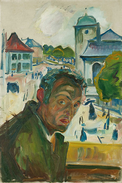 Edvard Munch: Self Portrait In Bergen 1916, by Edvard Munch