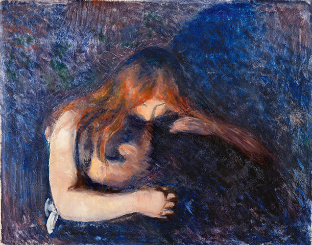 Edvard Munch: Vampire 1893, by Edvard Munch