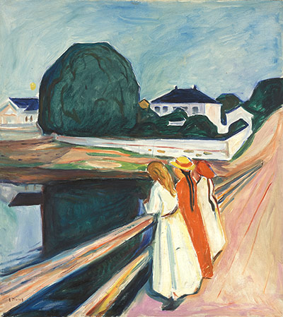 Edvard Munch: The Girls on the Bridge 1927 , by Edvard Munch