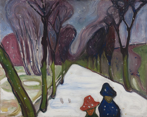 Edvard Munch: New Snow in the Avenue 1906 , by Edvard Munch
