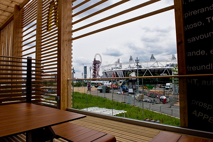 McDonald's Olympic park: The view from the McDonald's at the Olympic park