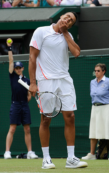 Wimbledon day 2: Jo-Wilfired Tsonga at Wimbledon 2012