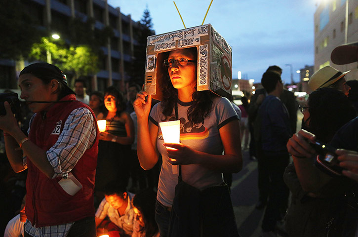 Picture desk live: Student Protesters demand transparency in Mexican elections
