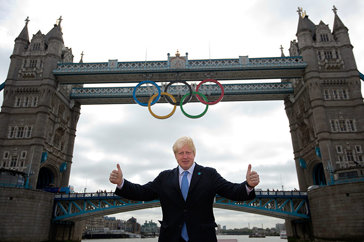 Picture desk live: London's Mayor Boris Johnson poses for p