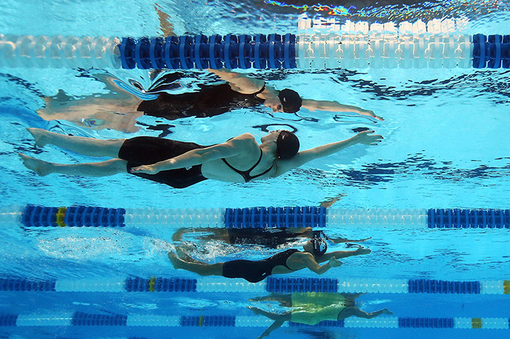 24 hours in pictures: Nebraska Olympic swimming team trials