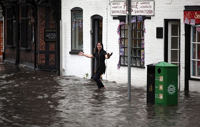 Picture Desk Live: Flash Flooding Caused By A Torrential Downpour At Penkridge