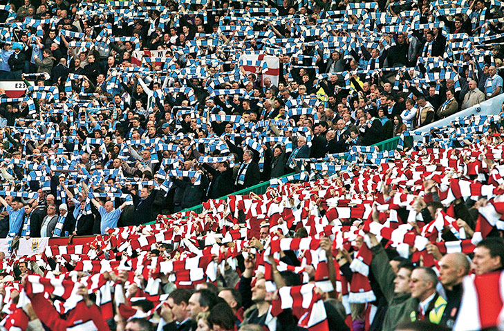 Tom Jenkins: Minute's silence by fans of Man City and Man Utd for the Munich air crash