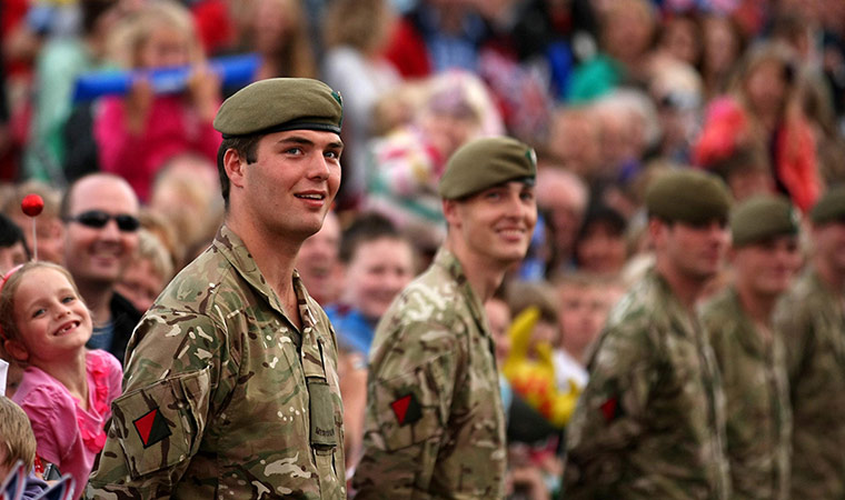 Olympic torch 42: Soldiers