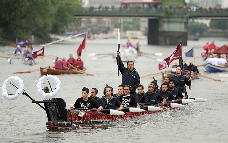Jubilee boat pageant: Rowing boats begin to gather on the River Thames