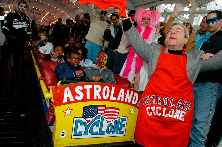 85th anniversary cyclone: Borough President Marty Markowitz celebrates the reopening o