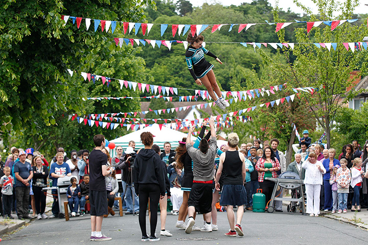 Diamond Jubilee day 2: People enjoy a street party in Croydon, south London 