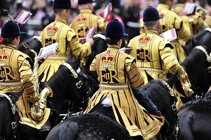 Jubilee celebrations: Britain's Household Cavalry mounted band