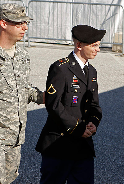 Picture Desk Live: Bradley Manning is escorted in handcuffs